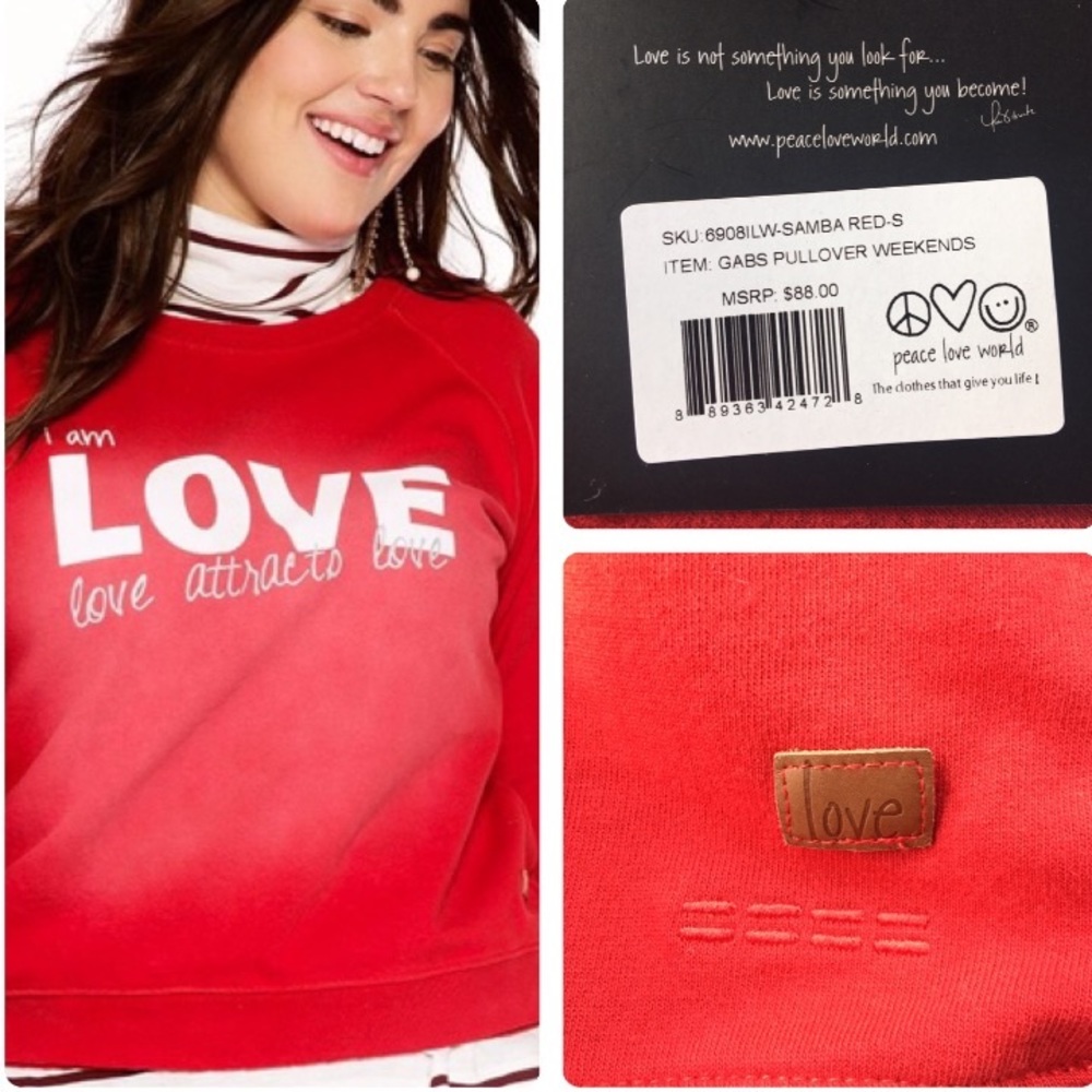 ❤️ i am LOVE ❤️ Sweatshirt - Sambra Red - Picture 4 of 8